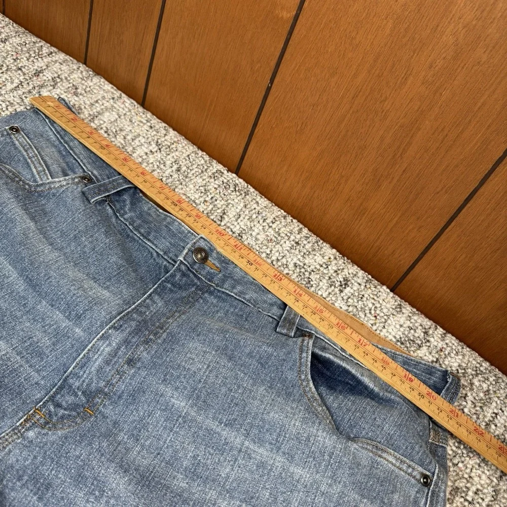 Duluth Trading Flex Ballroom Jeans Mens 42x28 Denim Relaxed Fit Straight Blue